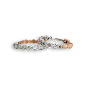 Title: Elegant Two-Tone Bali Lab-Grown Diamond Earrings