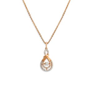 Elegant Teardrop Diamond Pendant Set
